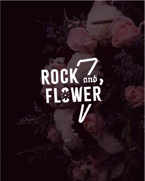 Identité visuelle et logo créé pour une fleuriste rock !