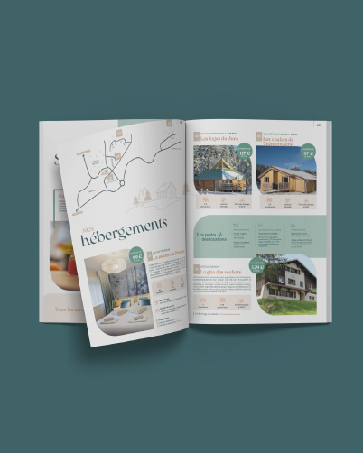 Création d'une brochure et d'une carte du Jura illustrée