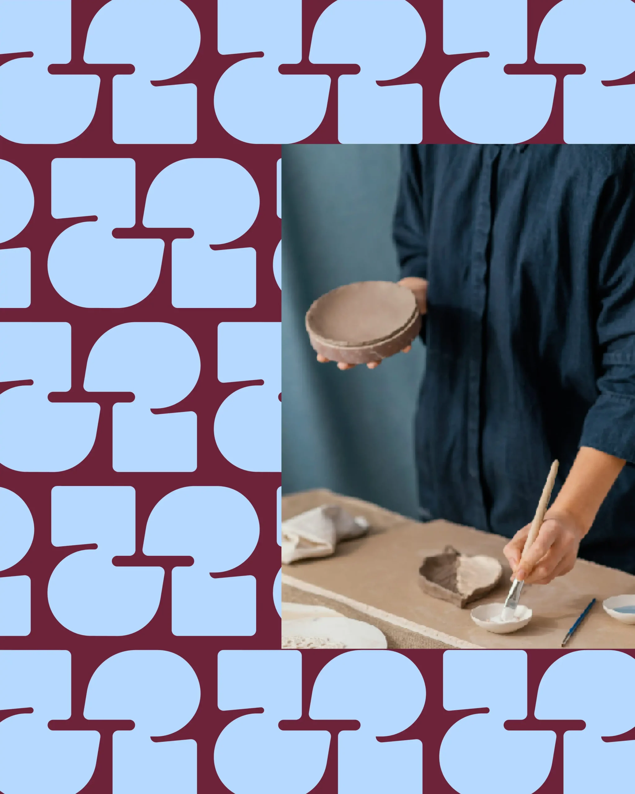 Le logo qui se décline en motif graphique