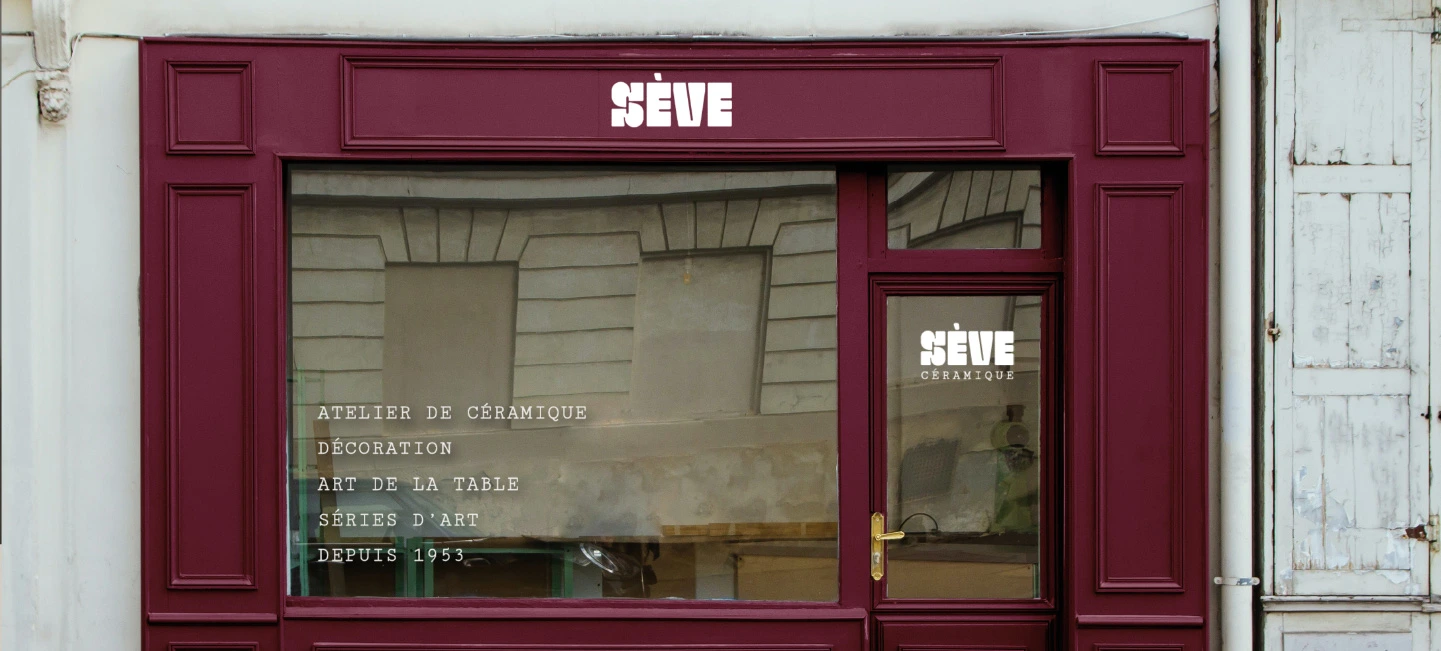 Maquette graphique devanture de magasin