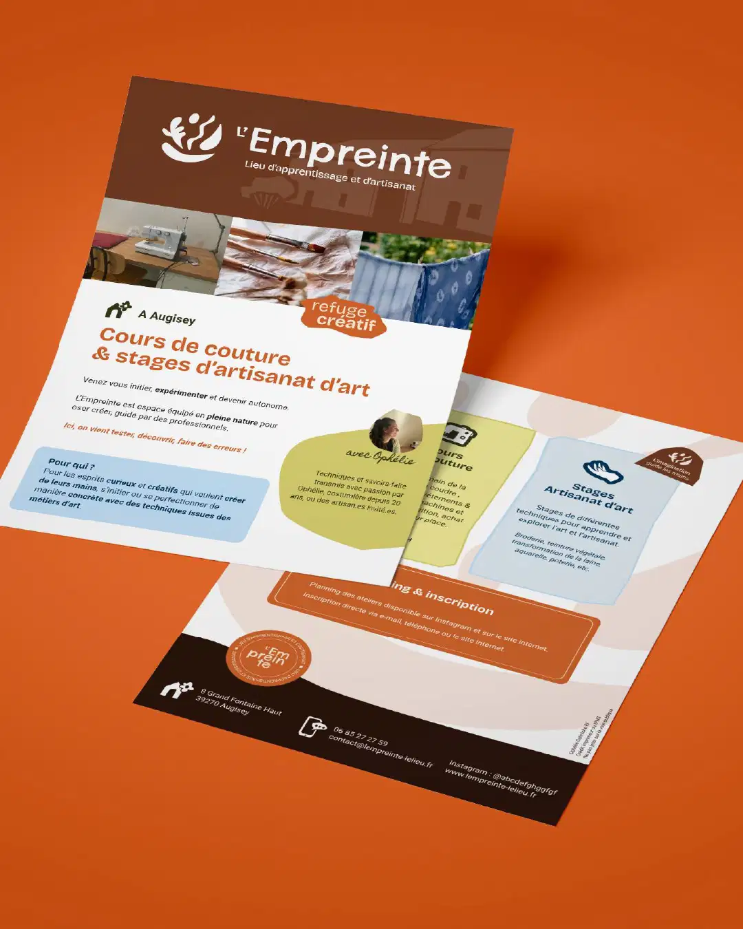 direction artistique déclinée sur le flyer